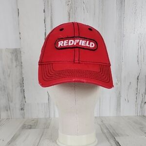 Redfield Red Baseball Cap hat distressed styling adjustable